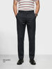 Men's Black Relaxed Fit Solid Casual Trousers