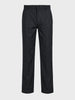 Men's Black Relaxed Fit Solid Casual Trousers