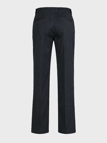 Men's Black Relaxed Fit Solid Casual Trousers