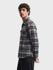 Men's Grey Regular Fit Checkered Casual Shirt