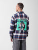 Men's Blue Relaxed Fit Checkered Street Shirt