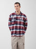 Men's Red Relaxed Fit Checkered Street Shirt