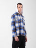 Men's Blue Relaxed Fit Checked Casual Shirt