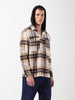 Men's Khaki Relaxed Fit Checked Casual Shirt