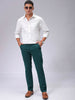 Men's White Regular Fit Solid Casual Shirt