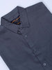 Men's Grey Slim Fit Solid Textured Shirt