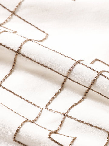 Men's Cream Relaxed Fit Textured Resort Wear Shirt