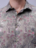 Men's Olive Regular Fit Printed Resort Wear Shirt
