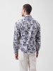 Men's Cream Regular Fit Printed Textured Shirt
