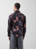 Men's Black Regular Fit Printed Textured Shirt