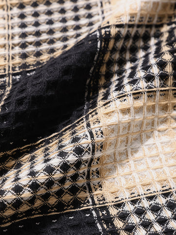 Men's Black Relaxed Fit Casual Textured Shirt