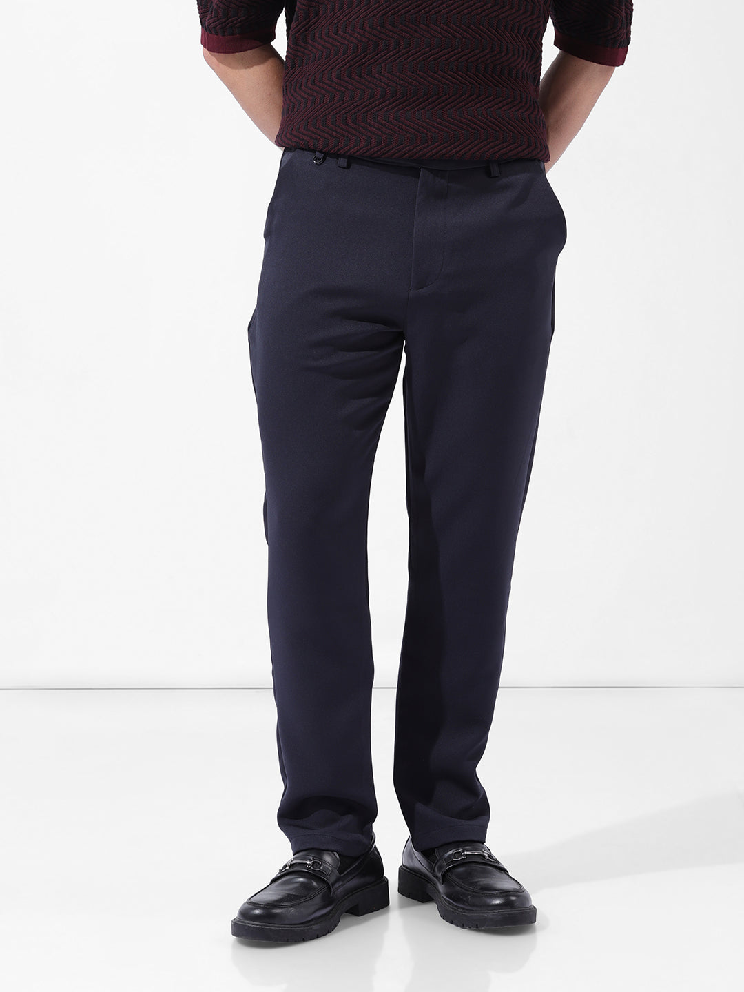 Men's Slim Fit Blue Trousers
