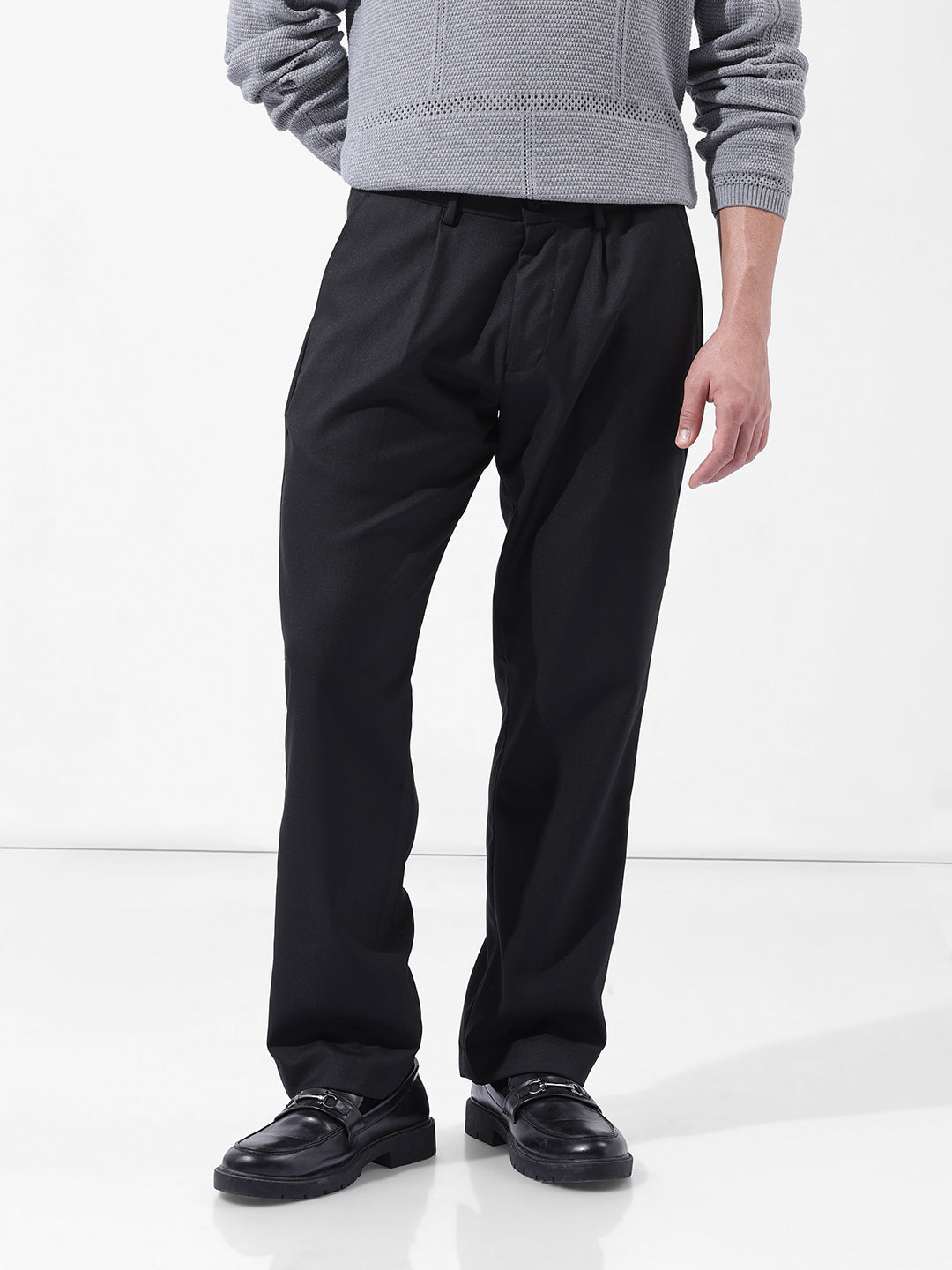 Men's Slim Fit Black Trousers