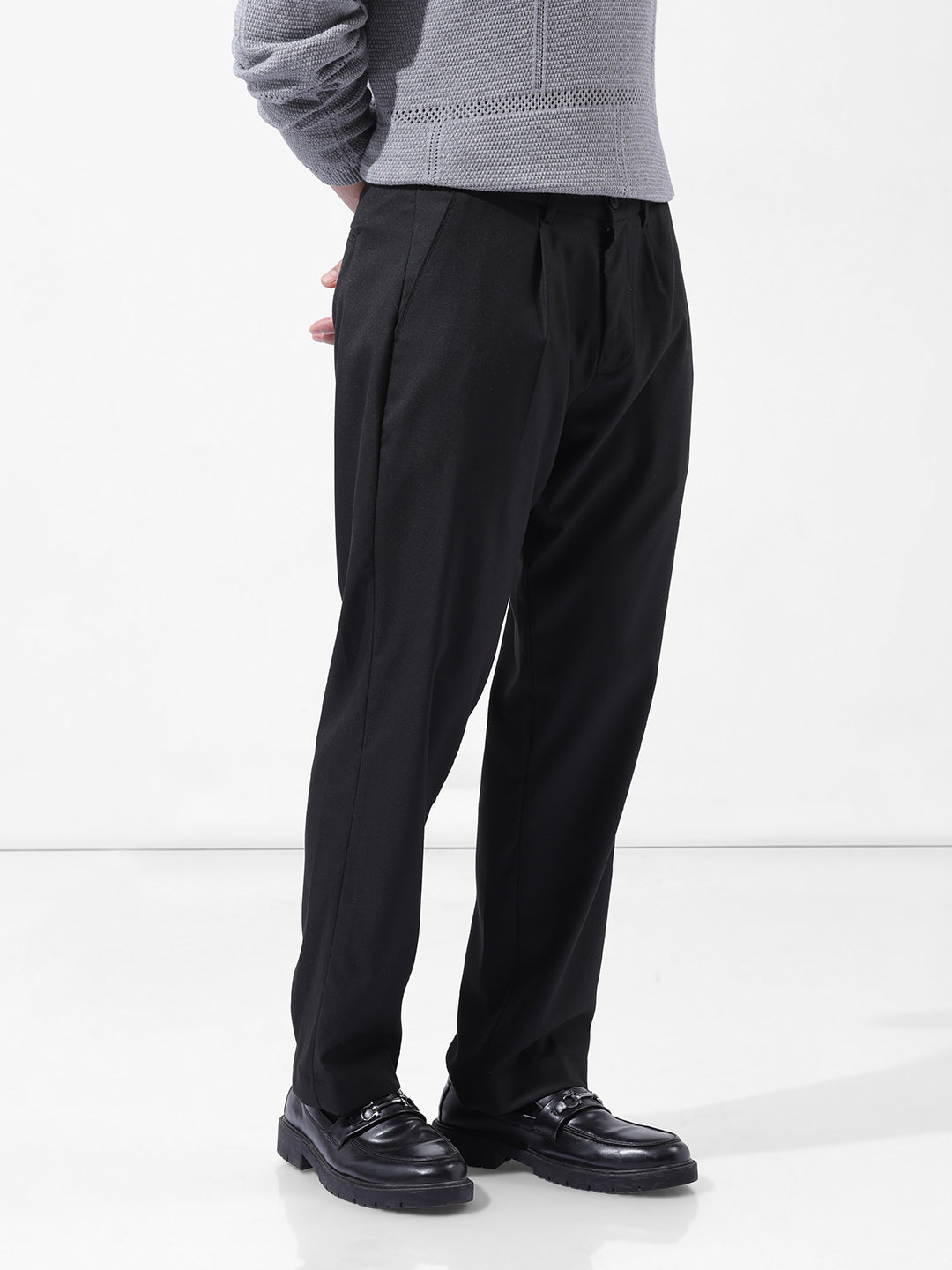 Men's Slim Fit Black Trousers