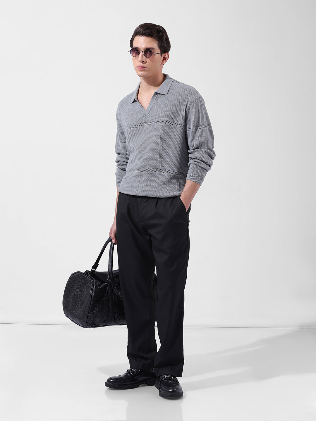 Men's Slim Fit Black Trousers