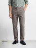 Men's Grey Regular Fit Solid Casual Chinos
