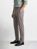 Men's Grey Regular Fit Solid Casual Chinos