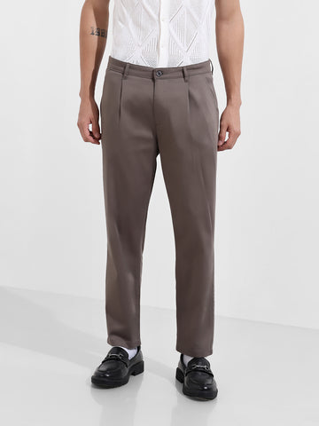 Men's Grey Relaxed Fit Casual Chinos