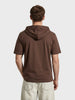 Men's Brown Relaxed Fit Embroidered Casual T-Shirts