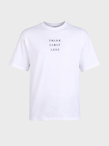 Men's White Relaxed Fit Printed Casual T-Shirt