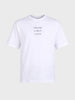 Men's White Relaxed Fit Printed Casual T-Shirt