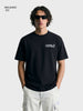 Men's Black Relaxed Fit Solid Casual T-Shirts