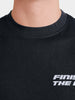 Men's Black Relaxed Fit Solid Casual T-Shirts