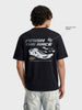 Men's Black Relaxed Fit Solid Casual T-Shirts