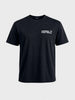 Men's Black Relaxed Fit Solid Casual T-Shirts