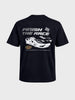 Men's Black Relaxed Fit Solid Casual T-Shirts