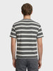 Men's Black Relaxed Fit Striped Casual T-Shirt