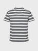 Men's Black Relaxed Fit Striped Casual T-Shirt
