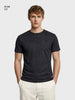 Men's Black Slim Fit Solid Casual T-Shirt