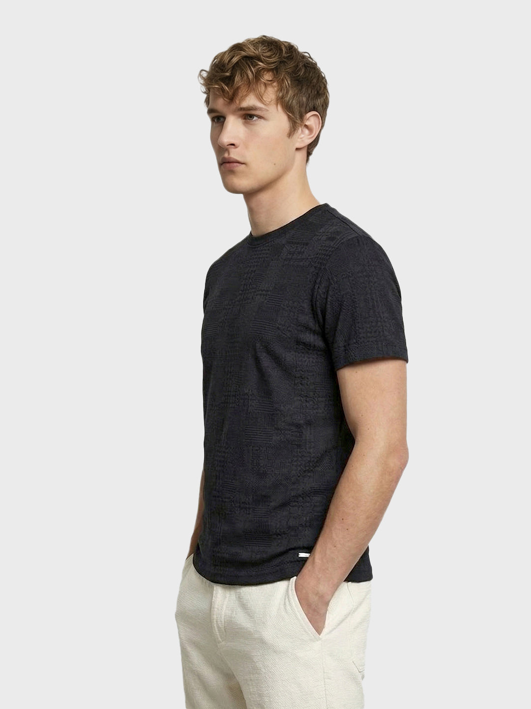 Men's Black Slim Fit Solid Casual T-Shirt
