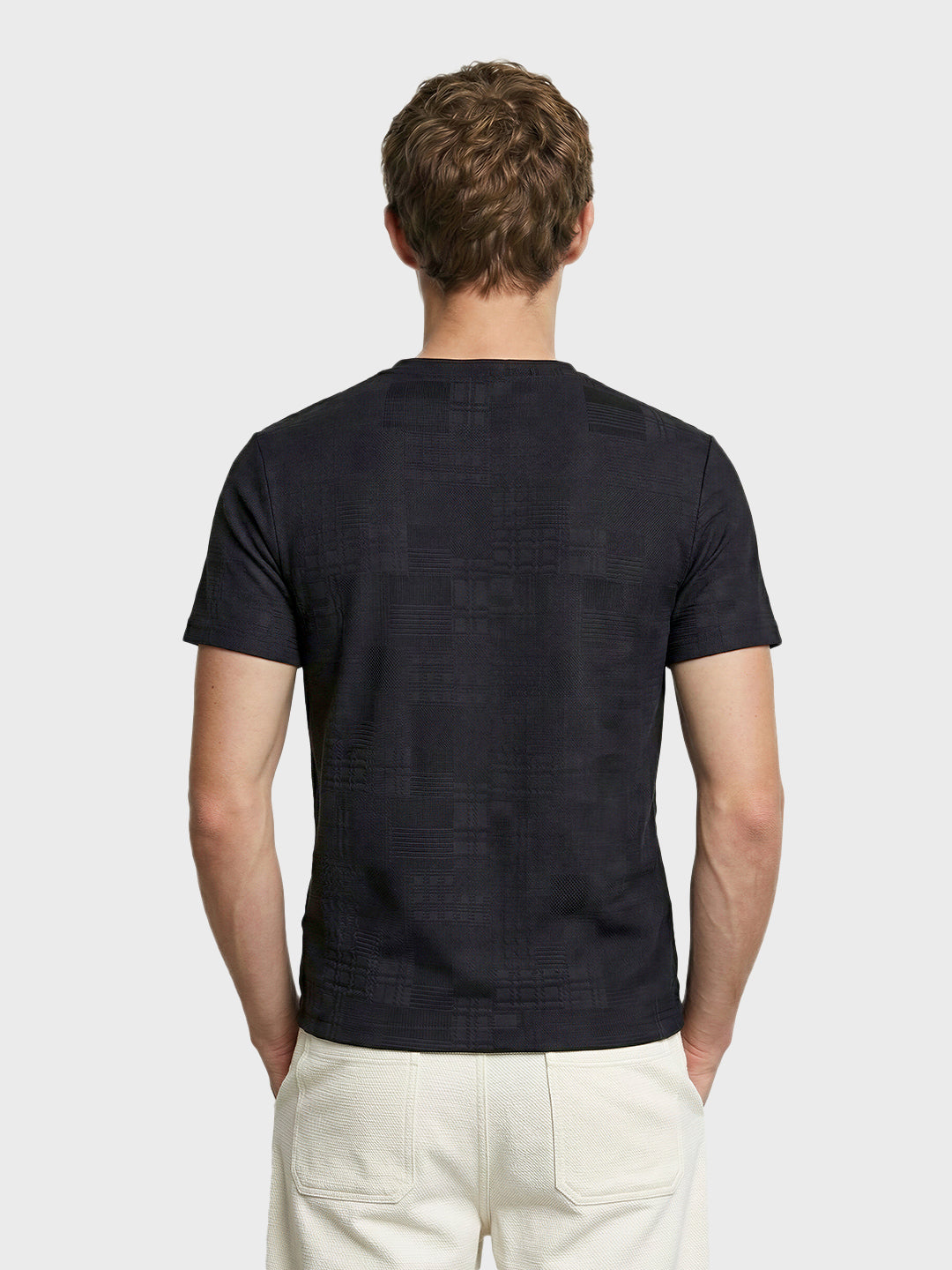 Men's Black Slim Fit Solid Casual T-Shirt