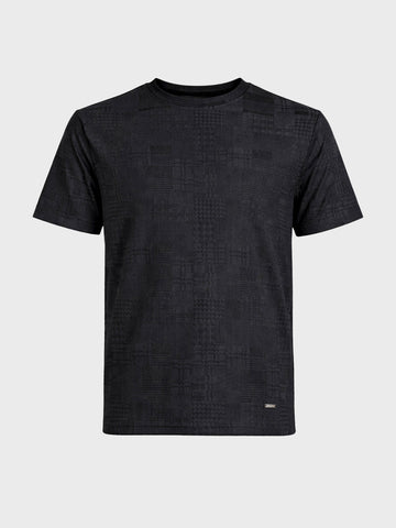 Men's Black Slim Fit Solid Casual T-Shirt