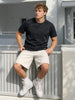Men's Black Slim Fit Solid Casual T-Shirt
