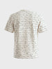 Men's White Relaxed Fit Striped Resort Wear T-Shirt