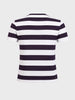 Men's Purple Slim Fit Striped Casual T-Shirt