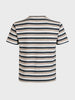 Men's Blue Slim Fit Striped Casual T-Shirt