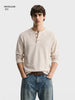 Men's Cream Regular Fit Solid Casual T-Shirt