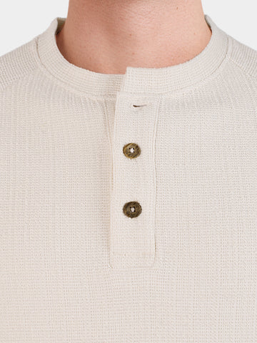 Men's Cream Regular Fit Solid Casual T-Shirt