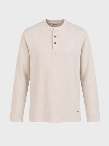 Men's Cream Regular Fit Solid Casual T-Shirt