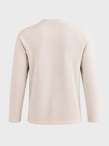 Men's Cream Regular Fit Solid Casual T-Shirt