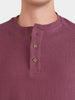 Men's Purple Regular Fit Solid Casual T-Shirt