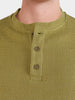Men's Green Regular Fit Solid Casual T-Shirt