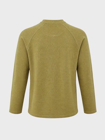 Men's Green Regular Fit Solid Casual T-Shirt