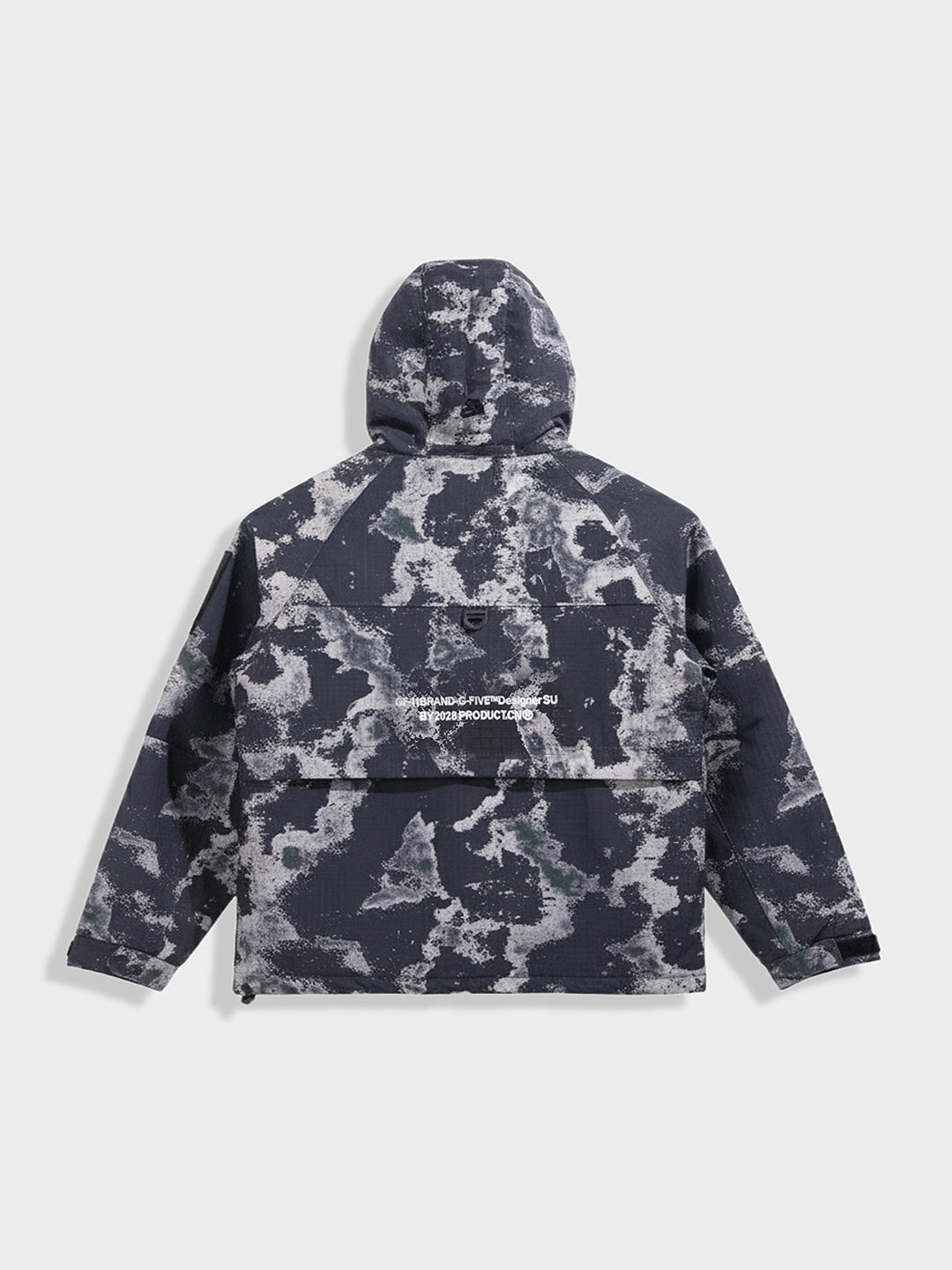 Men's Black Regular Fit Printed Casual Jacket