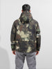 Men's Black Regular Fit Printed Casual Jacket