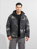 Men's Green Regular Fit Printed Casual Jacket